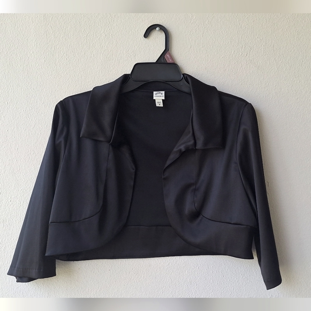 Sangria Black Women's Bolero Jacket Size M
